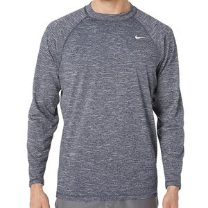 Nike Dri-FIT UPF 40+ Hydroguard Heathered Gray Long Sleeve Swim T-Shirt Size S